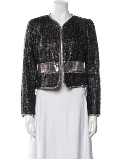 Pre-owned Versace Patterned Evening Jacket In Black