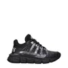 Versace Patterned Fabric Sneaker In Black
