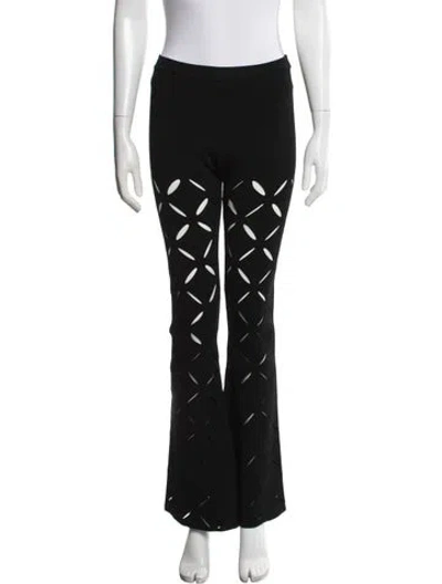 Pre-owned Versace Patterned Flared Pants In Black