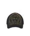 Versace Patterned Hat In Black
