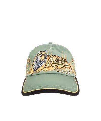 Versace Patterned Hat In Green