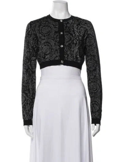 Pre-owned Versace Patterned Jacket In Black