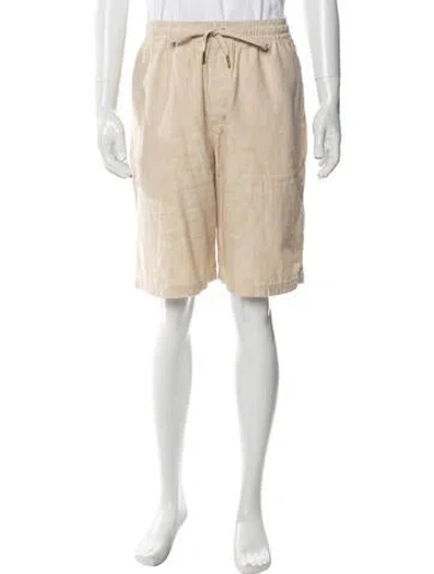 Pre-owned Versace Patterned Jogger Shorts In Neutral