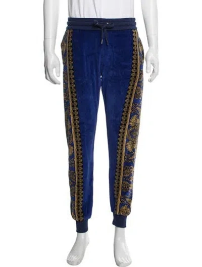 Pre-owned Versace Patterned Joggers In Blue