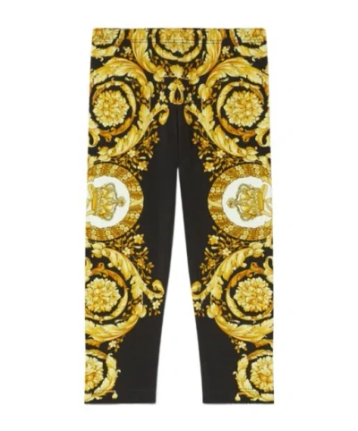 Versace Patterned Leggings In Black