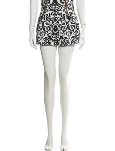 Pre-owned Versace Patterned Mini Shorts In Black