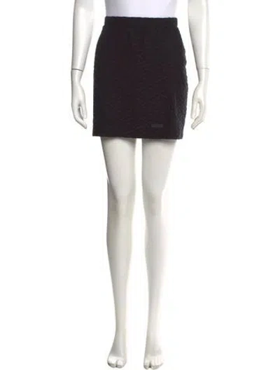 Pre-owned Versace Patterned Mini Skirt In Black