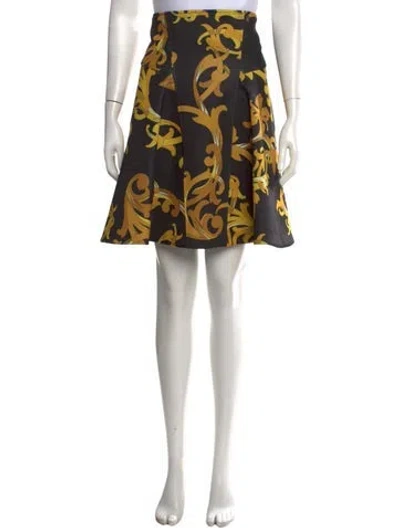 Pre-owned Versace Patterned Mini Skirt In Black