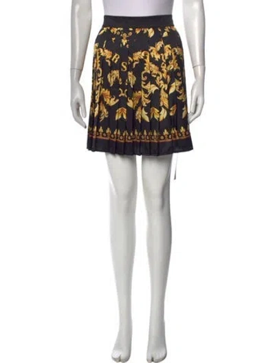 Pre-owned Versace Patterned Mini Skirt W/ Tags In Black