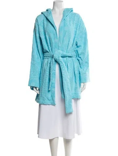 Pre-owned Versace Patterned Nightgown W/ Tags In Blue