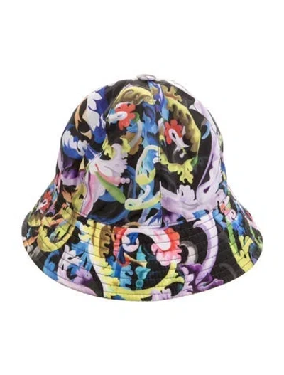 Pre-owned Versace Patterned Printed Bucket Hat In Purple