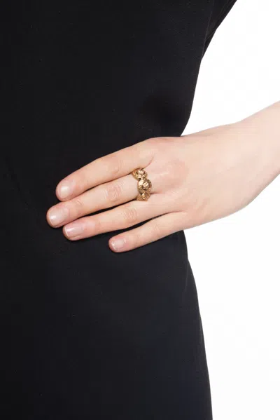 Versace Metal Ring In Gold