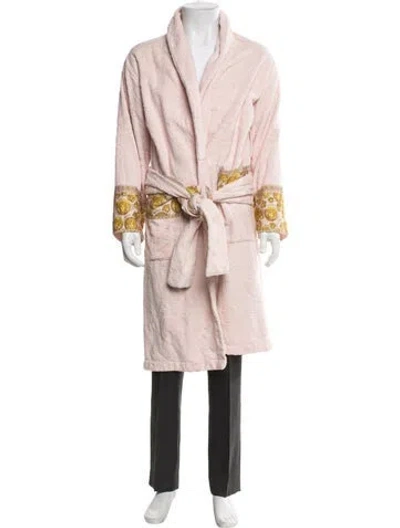 Pre-owned Versace Patterned Robe In Pink
