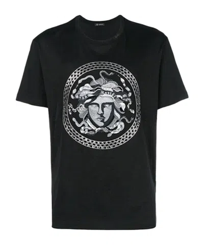 Versace Patterned T-shirt In Black