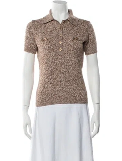 Pre-owned Versace Patterned V-neck Sweater In Neutrals