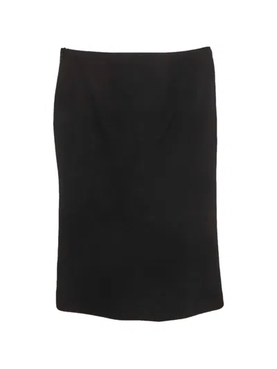 Pre-owned Versace Pencil Mini Skirt In Black