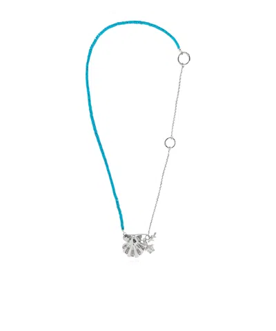 VERSACE VERSACE EMBELLISHED PENDANT NECKLACE