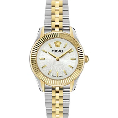 Versace Greca Time Petite Watch, 30mm In Two Tone