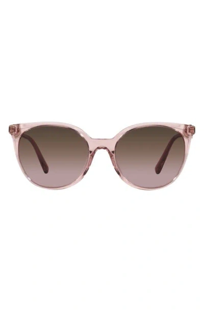 Versace Phantos 55mm Gradient Sunglasses In Pink/ Violet Gradient Brown