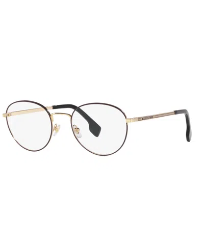 Versace Phantos Men's Eyeglasses, Ve1279 In Bordeaux,gold