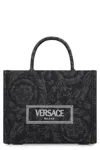 Versace Small Barocco Athena Tote Bag In Brown