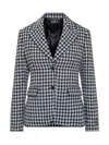Versace Houndstooth-pattern Single-breasted Blazer In White
