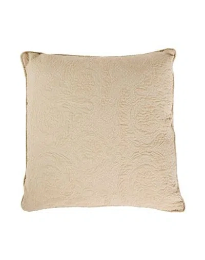 Versace Pillow Or Pillow Case Ivory Size - Cotton, Acetate, Polyester In Nude