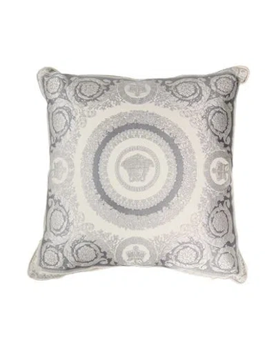 Versace Pillow Or Pillow Case Light Grey Size - Silk, Cotton In Gray