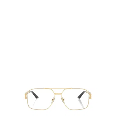 Versace Pilot-frame Glasses In Brown