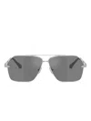 Versace Pilot-frame Sunglasses In 银色