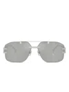 Versace 60mm Rectangular Sunglasses