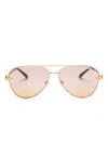Versace Pilot-frame Sunglasses In Gold