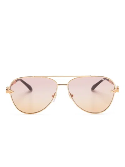 Versace Pilot-frame Sunglasses In Gold