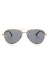 Versace Pilot-frame Sunglasses In Gold