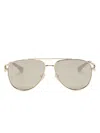 Versace Pilot-frame Sunglasses In Gold