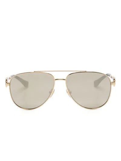Versace Pilot-frame Sunglasses In Gold