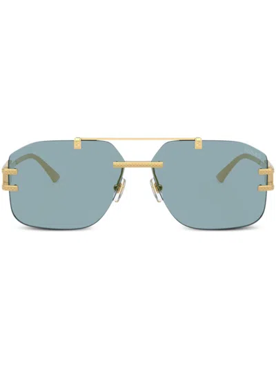 Versace Pilot-frame Sunglasses In Gold