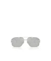 Versace 60mm Rectangular Sunglasses In Gray