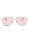 Versace Pilot-frame Sunglasses In Pink