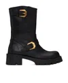 Versace Medusa-embossed Leather Boots In Black
