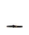 Versace Logo-plaque Belt In Black