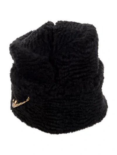 Pre-owned Versace Pin Casual Hat In Black