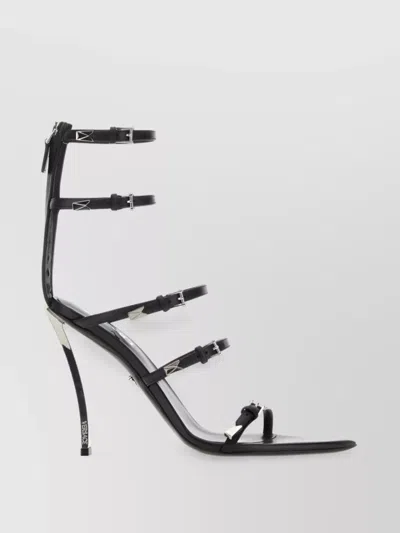 VERSACE PIN-POINT 120MM STRAPPY SANDALS