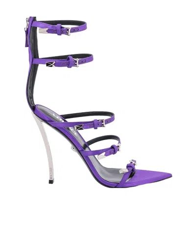 VERSACE VERSACE PIN-POINT BUCKLE-STRAP FASTENED SANDALS