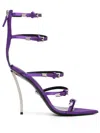 Versace Sandals With Purple Pin-point Heel In Purple