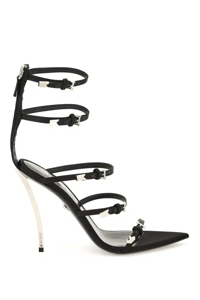 VERSACE PIN-POINT HEELED SANDALS