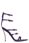Versace Sandals With Purple Pin-point Heel In Purple