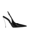 Versace Pin Point 115mm Slingback Pumps In Black