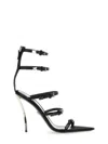 Versace Pin-points Sandals In Black