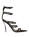 Versace Pin-points Sandals In Black